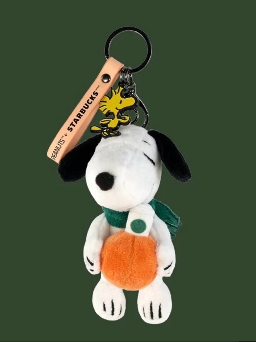 Limited-edition Peanuts™ + Starbucks plush bag charm key chain.